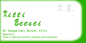 kitti becsei business card